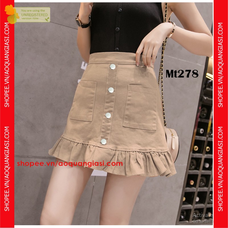 Chân Váy Đuôi Cá Nút Đen | BigBuy360 - bigbuy360.vn