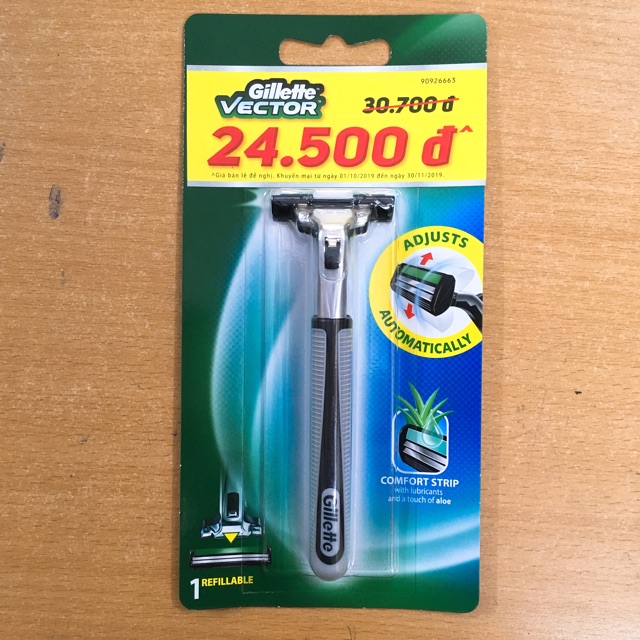 Dao cạo râu Gillette Vector lưỡi 2 hoặc combo 2 lưỡi dao cạo 2 Gillette Vector