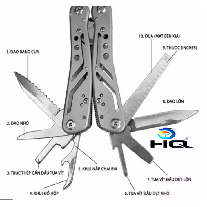 Kìm Đa Năng Gerber Full Logo - Bảo Hành 1 Năm