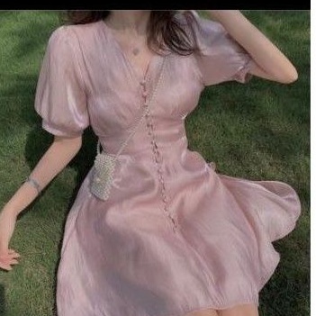 Váy tơ khuy bọc hàng QCL1