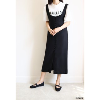 Đầm yếm maxi button down E.studio cá tính, năng động