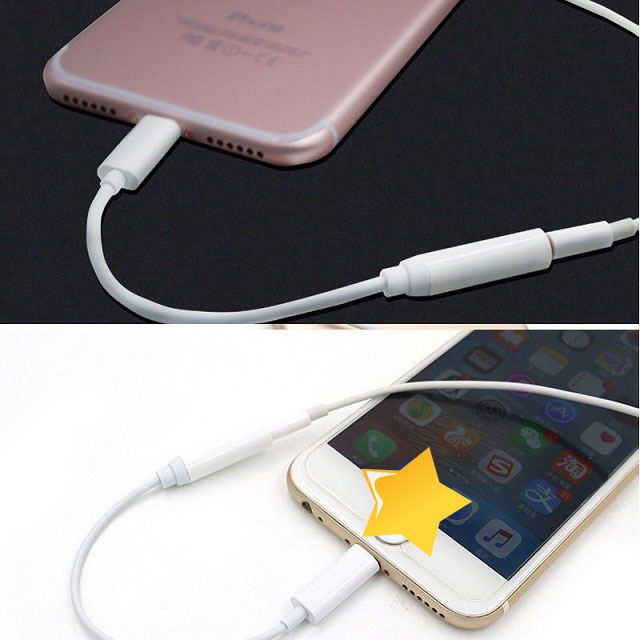 Cáp chuyển đổi tai nghe IP sang chân tròn 3.5 mm Zắc giắc jack không kết nối Bluetooth chỉ nghe nhạc không míc + thoại