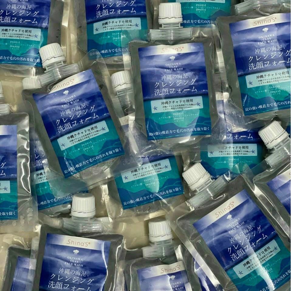 Sữa Rửa Mặt Tẩy Trang Bùn Khoáng Sạch Sâu, Se Khít Lỗ Chân Lông Shina Okinawa Nhật Bản - Tuýp 200g