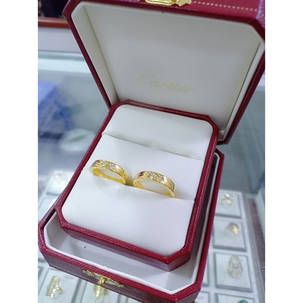 Nhẫn đôi - nhẫn cặp dát vàng 9999