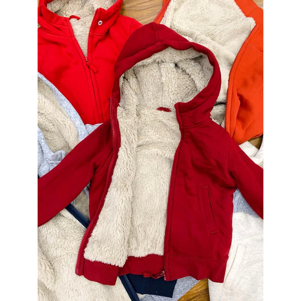 Áo khoác nỉ Uni lót lông cừu