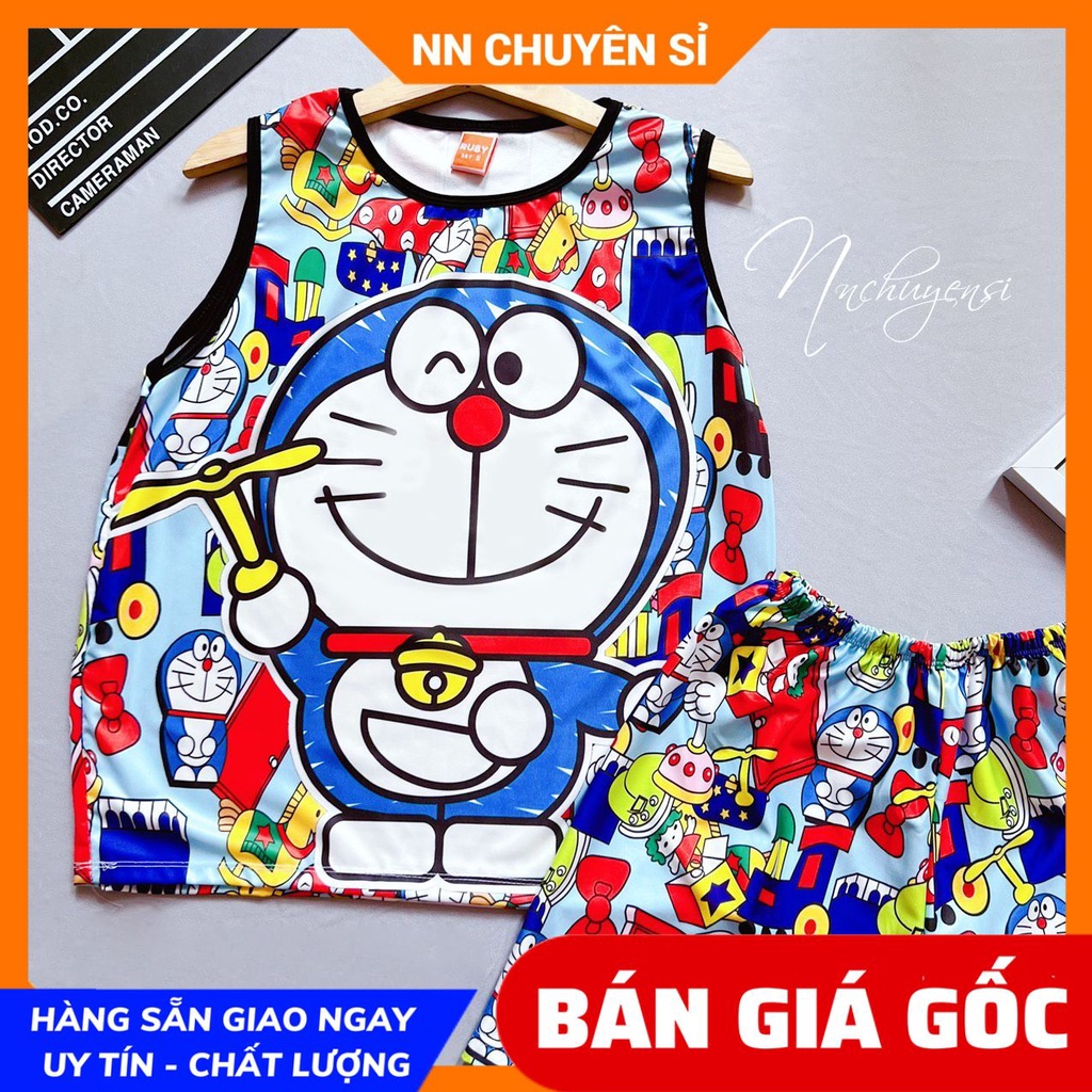 Đồ bộ SÁT NÁCH - 3 LỖ cho bé mặc nhà size 5kg - 47kg chất thun mềm mát in SIÊU NHÂN hoạt hình dễ thương DBRBSN FULL SIZE