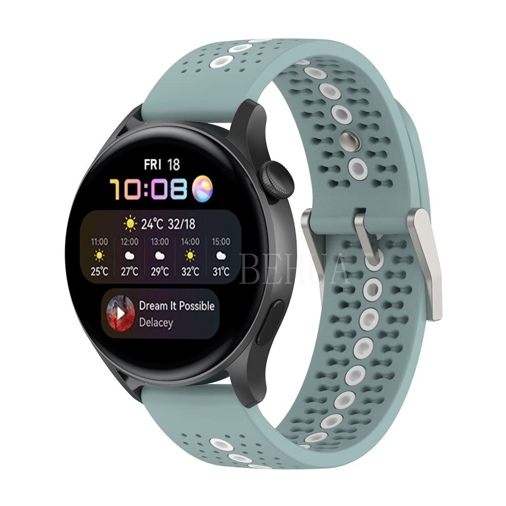 Dây đeo silicon 22mm cho đồng hồ thông minh Huawei Watch 3 3 pro 2 pro GT 3 GT2 46mm