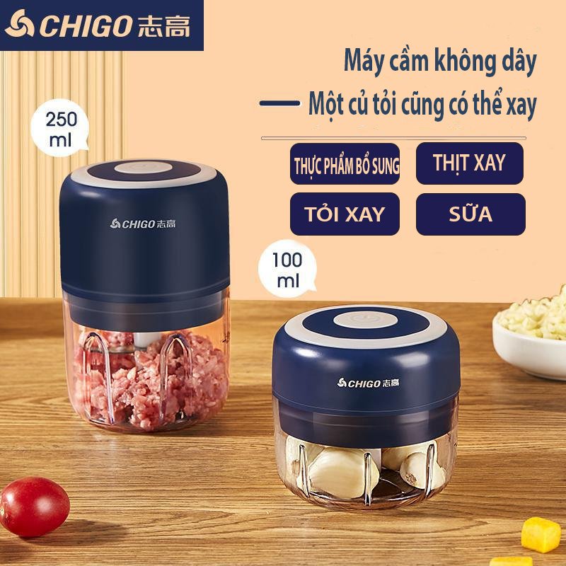 [Mã ELHADEV giảm 4% đơn 300K] Máy xay thịt, máy xay thịt Chigo có tay cầm(2L) - Hàng chính hãng