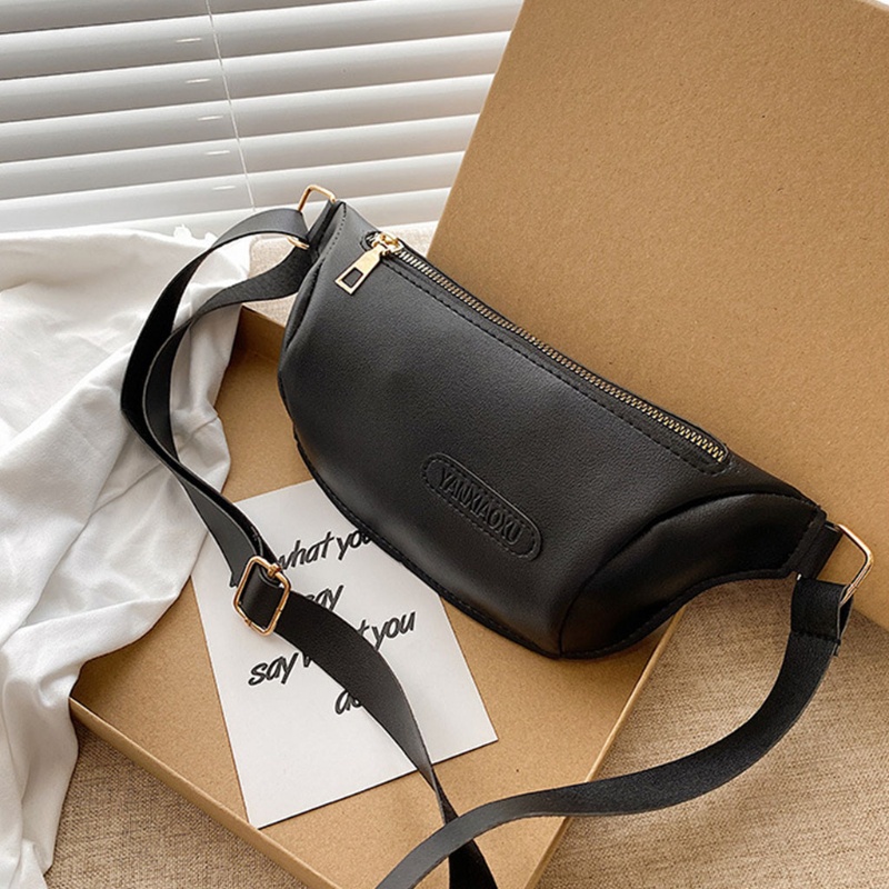 HAN  Women Waist Bag Fanny Pack PU leather Lady Chest Bags Multifunction Travel Pouch