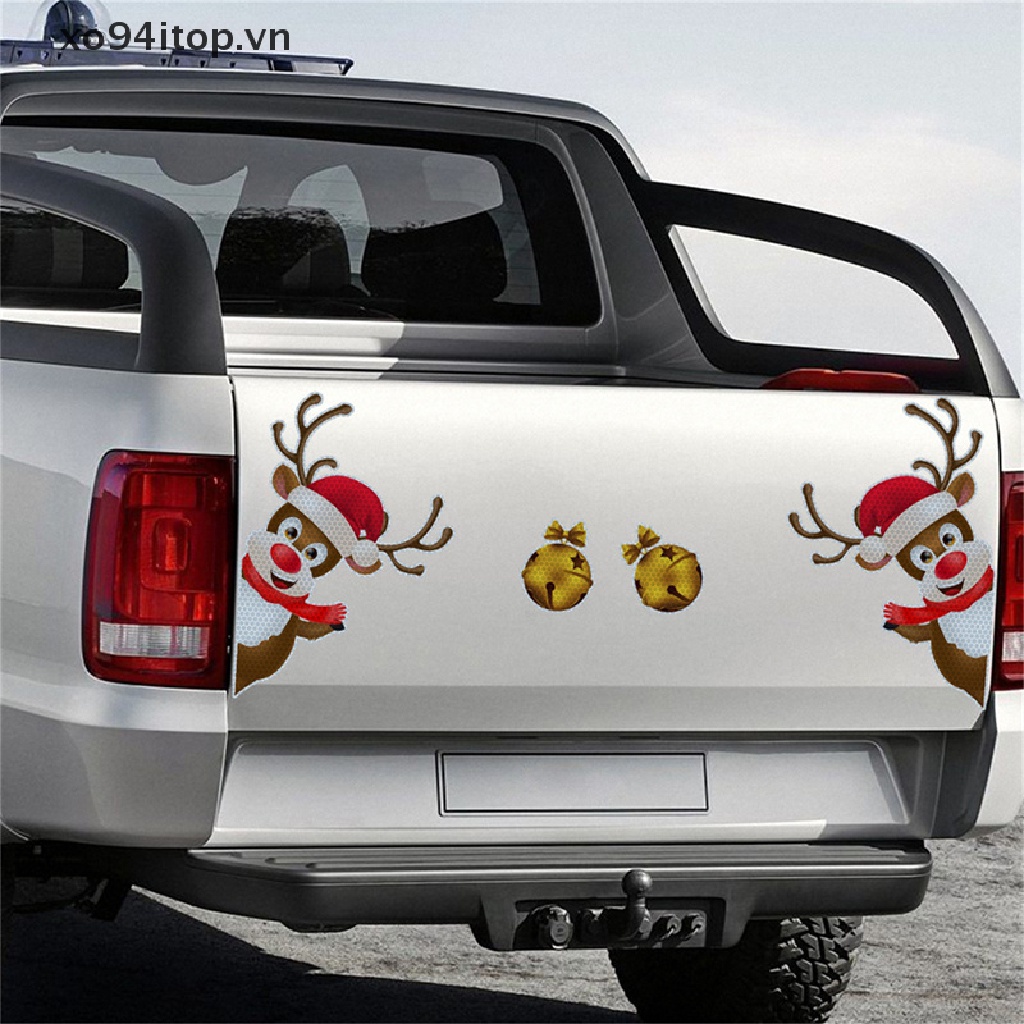 Miếng Dán Nam Châm Trang Trí Xe Hơi Hình Bóng Đèn / Ông Già Noel / Người Tuyết