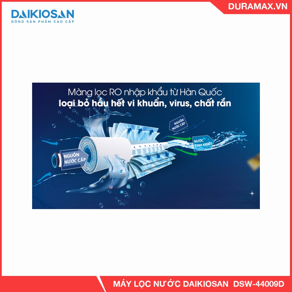 [CHÍNH HÃNG] Máy lọc nước Daikiosan đặt gầm DSW44009D 9 cấp