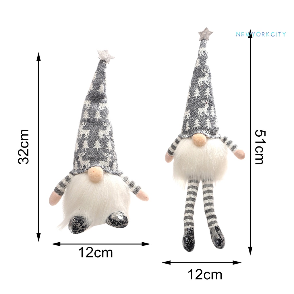 Búp bê nhồi bông có đèn hình chú lùn dễ thương trang trí giáng sinh