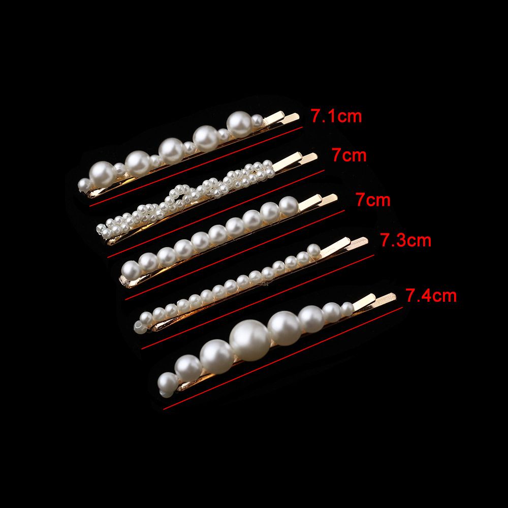 Set 5 kẹp tóc hình hoa đính ngọc trai giả thời trang cho nữ MIHAN1