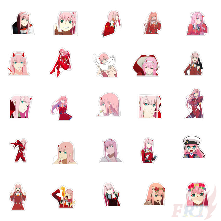 Bộ 50 miếng dán hình anime DARLING in the FRANXX chống thấm nước thời trang DIY