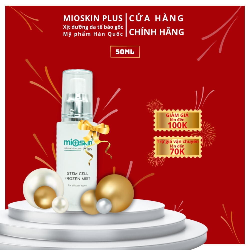 Xịt dưỡng tế bào gốc Mioskin Plus Hàn Quốc 50ml - Cấp ẩm, Collagen và dưỡng da, giúp da luôn săn chắc