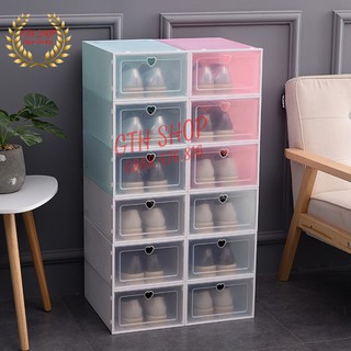 Hộp để giày nhựa cứng size to trong suốt-GTH SHOP