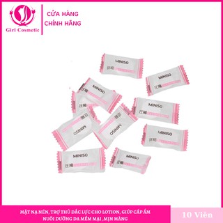 Mặt nạ giấy nén miniso lẻ 10 viên
