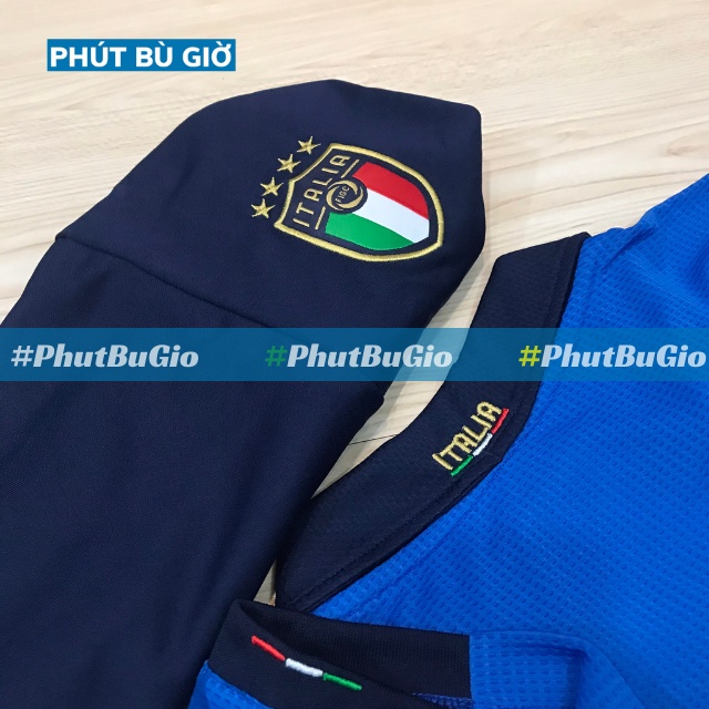Áo Bóng Đá Thể Thao Đá Banh Đội Tuyển Ý ITALIA Sân Nhà Chất Polyester, Hàng Thailand Thi Đấu Phút Bù Giờ Sport