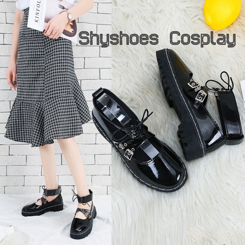 (Có Sẵn+Ảnh Thật) Giày Lolita Mary Jane phiên bản phối dây nơ mới 2020 đế cao 3cm| giày búp bê học sinh nhật bản| NUMSSP | BigBuy360 - bigbuy360.vn