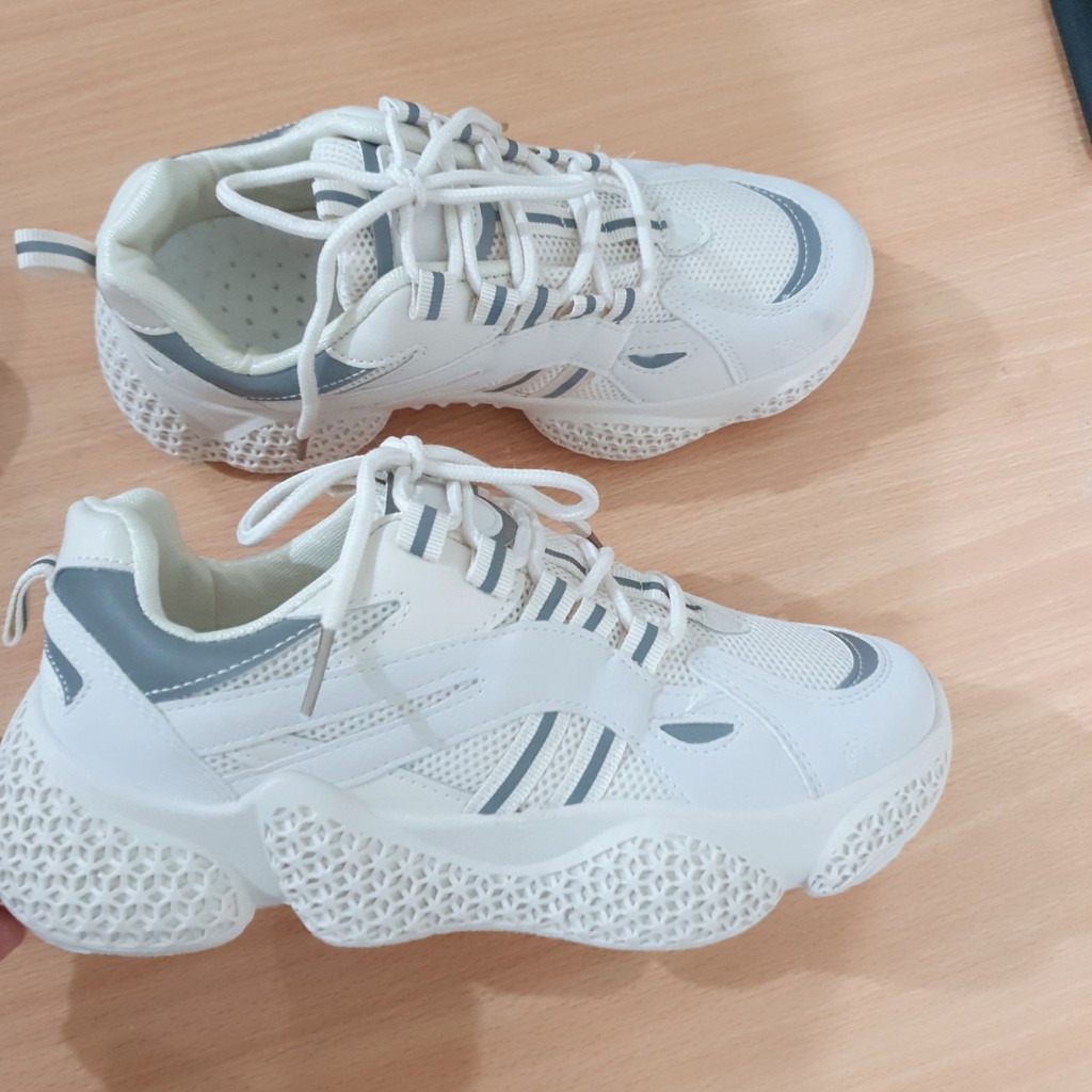 Giày thể thao nữ đế tổ ong viền phản quang phong cách sneaker siêu đẹp HV07