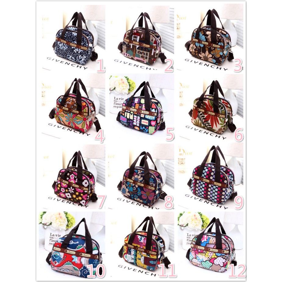 Túi đeo vai chất liệu nylon in hoa thời trang dành cho nữ