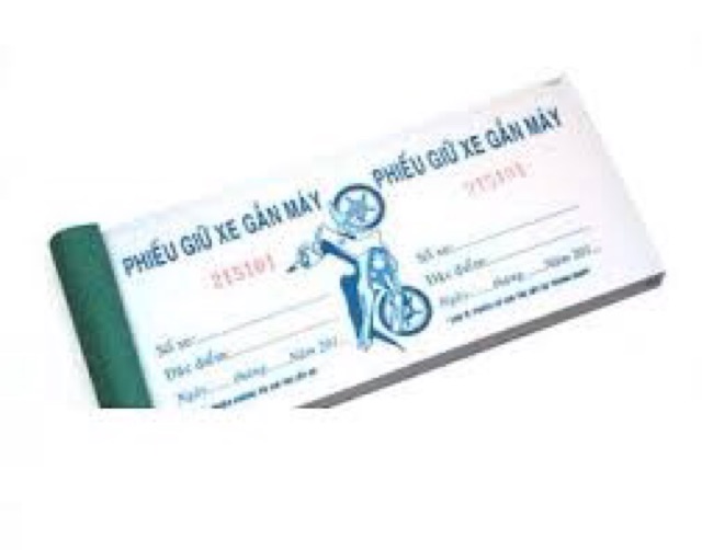 Phiếu giữ xe có số, không số