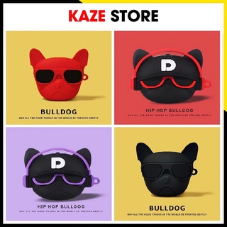 Vỏ Ốp Hip Hop Bull Dog Airpod/Airpods pro bảo vệ bao đựng tai nghe bluetooth 1/2/pro chống va đập
