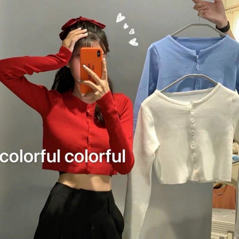 Áo thun CROTOP tay dài Cài nút xinh xắn A15