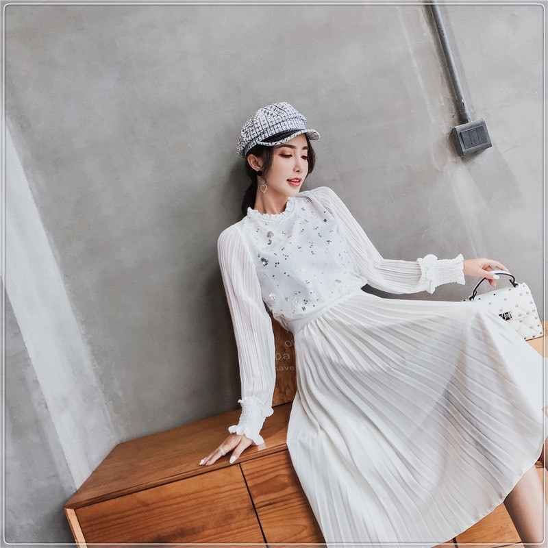 Chân Váy Trắng Xếp Ly Dài Loại 3 Hàng Vn Xuất Xưởng Freeship,Váy Xếp Li Dáng Dài Nhiều Màu Hàng Giá Rẻ Siêu Xinh | BigBuy360 - bigbuy360.vn