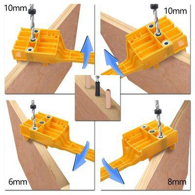 Bộ Cữ Khoan Thẳng -  Chốt Gỗ 6 8 10MM(Gồm 3 mũi khoan và 3 vòng cữ)