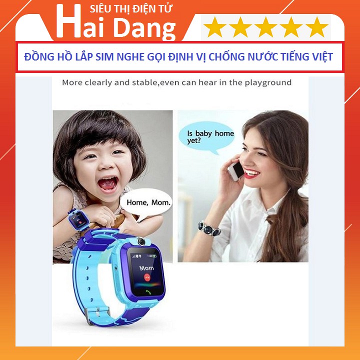 Đồng Hồ Lắp Sim, Đồng Hồ Định Vị Thông Minh Dành Cho Học Sinh Chống Nước- Nghe Gọi - Quay Phim Chụp ảnh