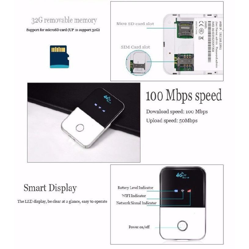 Sử dụng SIM 3G/4G để phát Wifi theo chuẩn LTE 4G Bộ Phát Wifi Kết Nối Internet đánh game cả ngày không chán