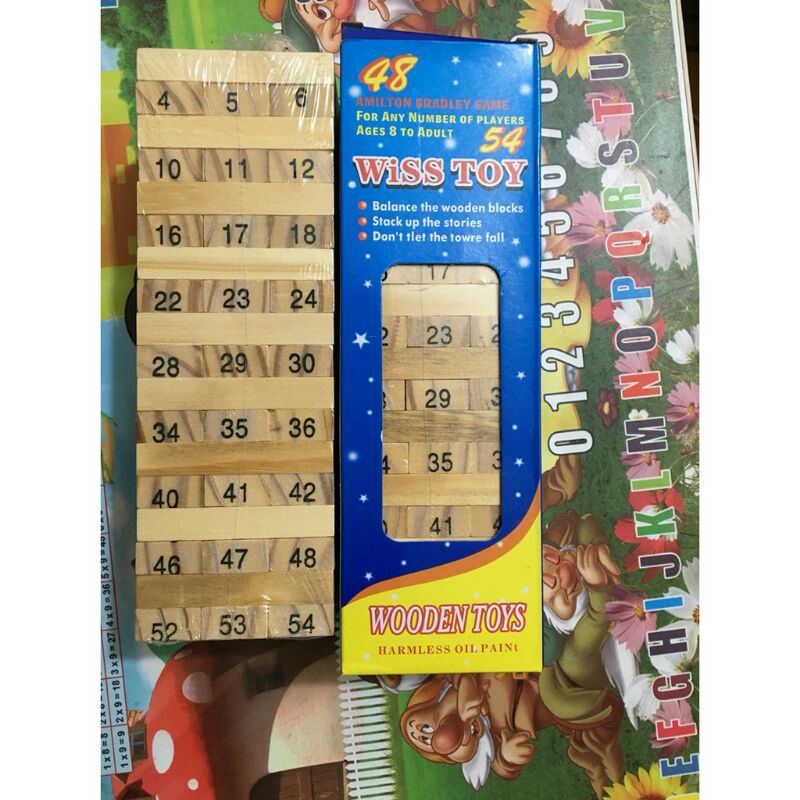 Đồ Chơi Gỗ Rút Gỗ Loại To 54 Thanh Cao Cấp