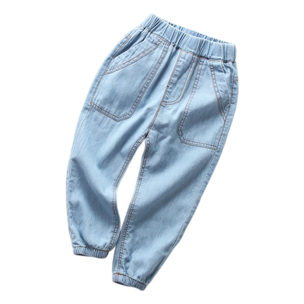 Quần jeans dài lưng thun thời trang cho bé