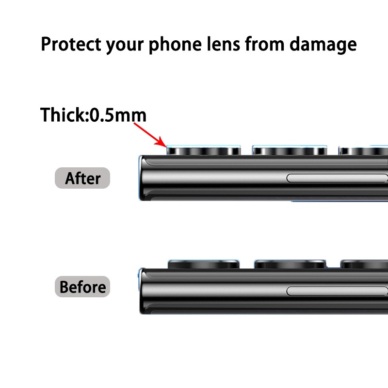 Galaxy S22 Ultra Metal Ring Tempered Glass Full Cover Camera Lens Protectors For Samsung Galaxy S22 Ultra 5G