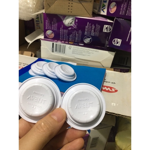 Nắp chặn bình sữa Avent, hộp đựng ti, nắp trữ avent tròn, răng cưa9
