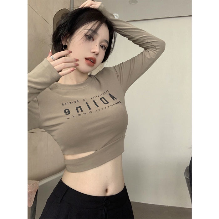 COZOK Áo thun COZOK tay dài dáng ôm phong cách thời trang cho nữ