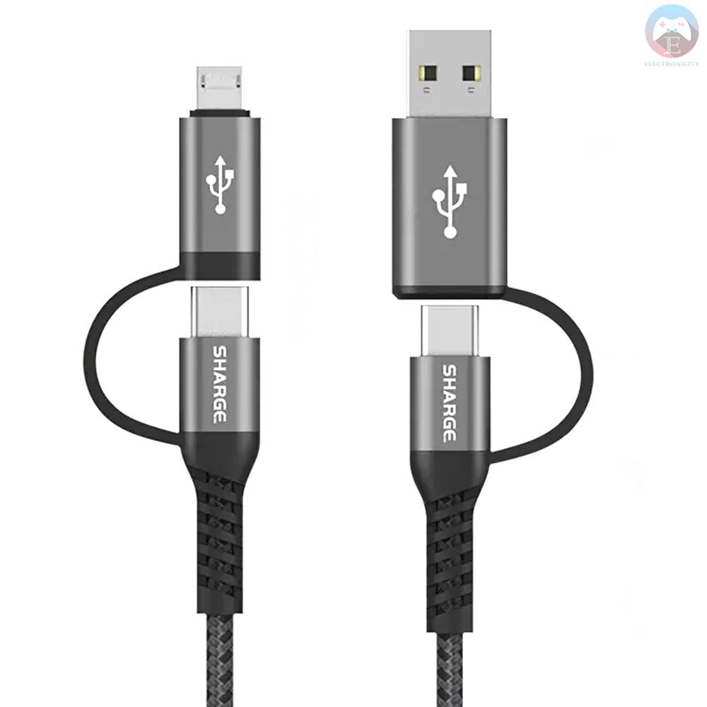 XIAOMI Dây Cáp Chuyển Đổi Usb-A Sang Micro Usb-C 4 Trong 1 Tiện Dụng