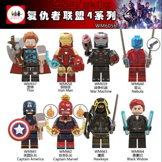 Minifigure siêu anh hùng Marvel EndGame WM6056 Thor captain america iron man