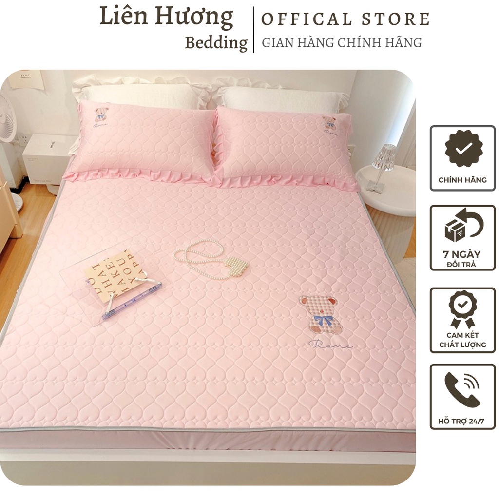 Chiếu điều hòa cao su non bo chun gấu thương hiệu cao cấp-Chất liệu cao su tự nhiên thoáng khí tạo cảm giác mát