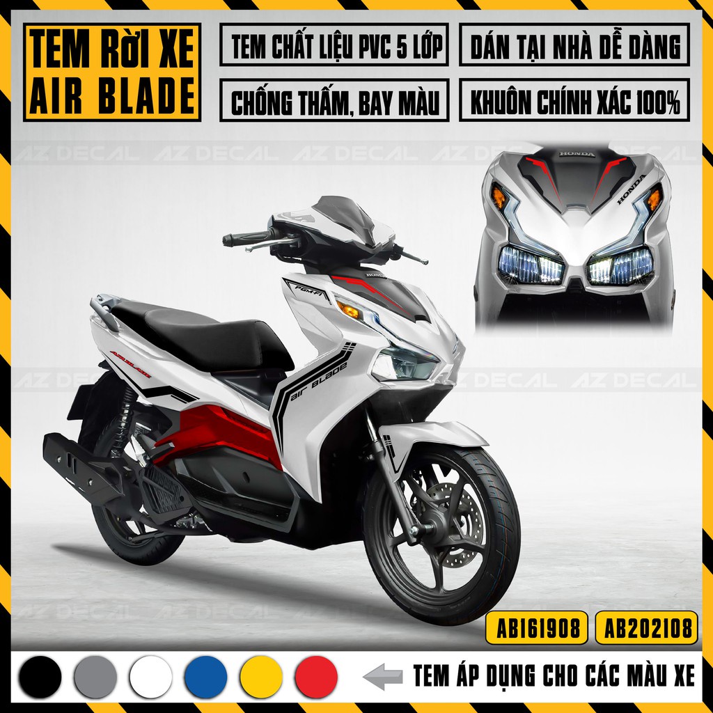 ☑✇✒Tem Xe AB Mẫu Chỉ | AB08 Decal Airblade Chất Liệu PVC Cao Cấp Chống Nước, Bay Màu