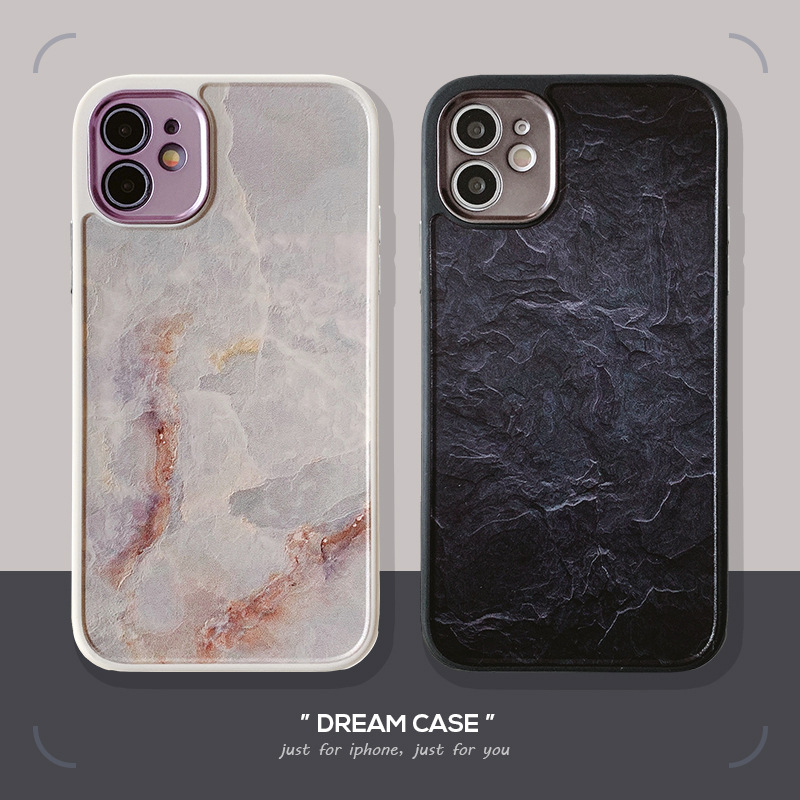 iPhone 13 Ốp Điện Thoại Mềm Cẩm Thạch Trắng Đen Cho Iphone 12 Pro Max/ I7/ I8 Plus/ X/ Xs/ Xr/ Xs Max/ 11/ 11 Pro/ 11 Pro Max/ Se2