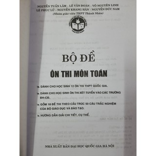 Sách - Bộ đề ôn thi môn Toán