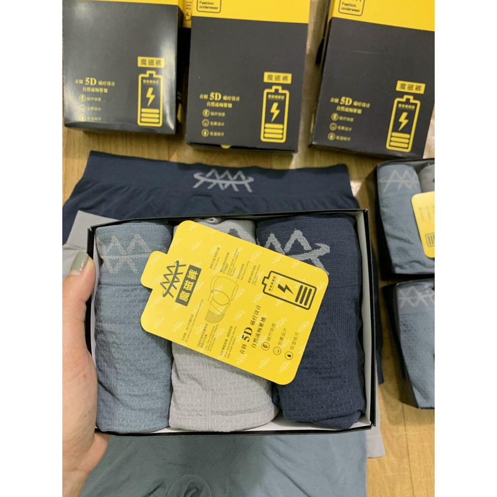 Quần lót nam cotton co giãn 4 chiều | quần sịp đùi chất thoáng mát | Hộp 3c - Freesize 50-75kg