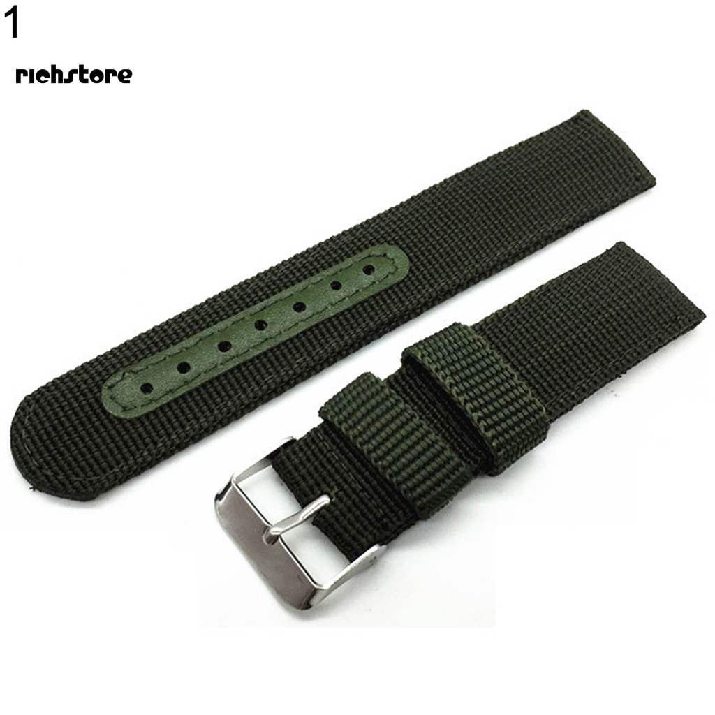 Dây đeo đồng hồ bằng nylon 18mm / 20mm / 22mm / 24mm phong cách quân đội năng động cho nam