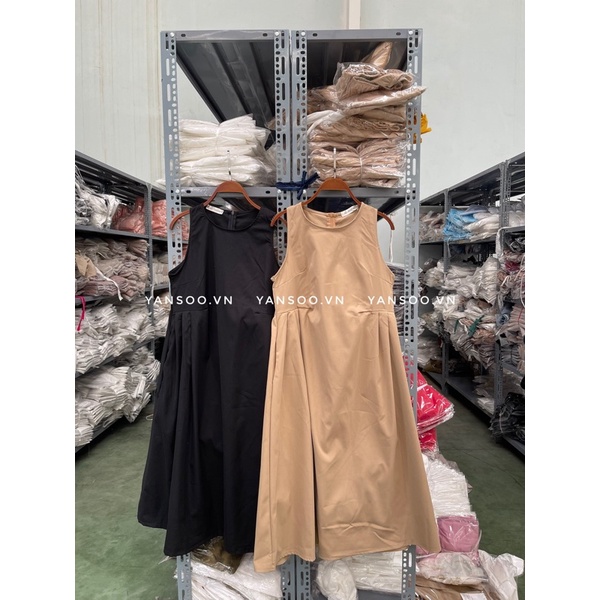 0306 Váy sát nách dáng dài có túi sườn phong cáchh Hàn Quốc , đầm babydoll xuông công chúa ulzzang nữ ( có sẵn ) HANSOO | BigBuy360 - bigbuy360.vn