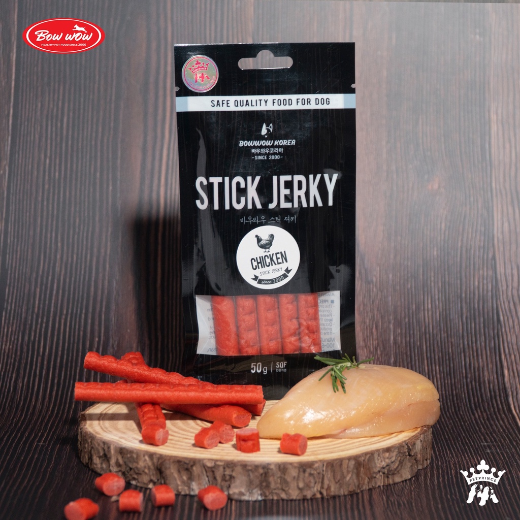 BOWWOW CHICKEN Stick Jerky 50g _ Thịt gà que cho chó 50g