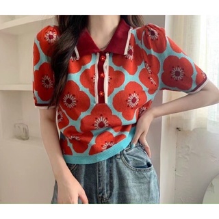 Áo len mongtoghi hoa cổ đức