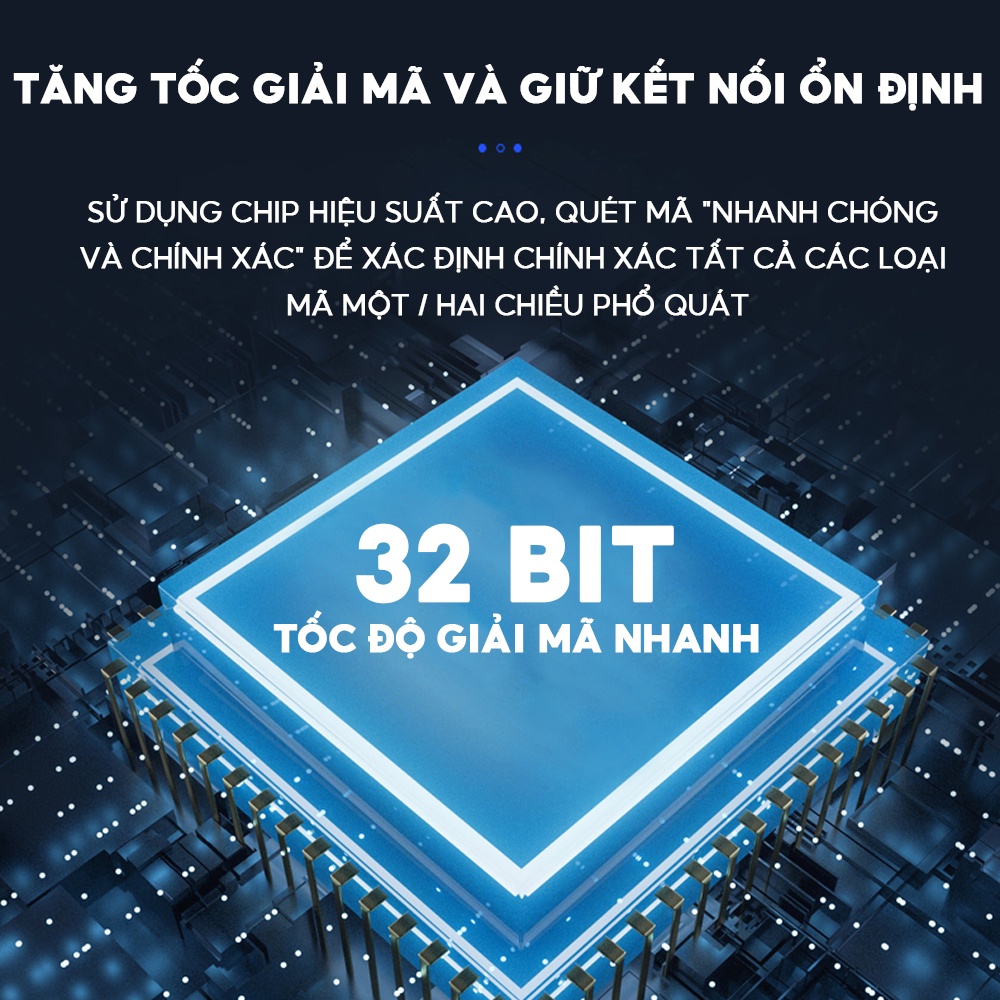 Máy quét mã vạch HAN IN, súng bắn mã vạch Barcode, QR kết nối với máy tính