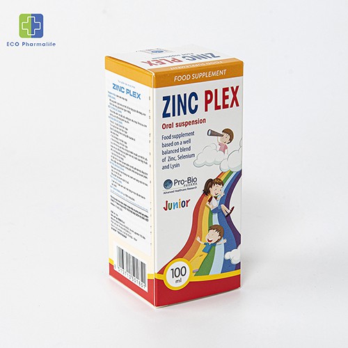 Siro ZinC Plex - Bổ sung Kẽm, Lysine, Selen giúp bé tăng sức đề kháng, ăn ngon miệng - Hộp 100ml